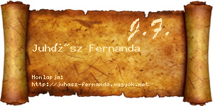Juhász Fernanda névjegykártya